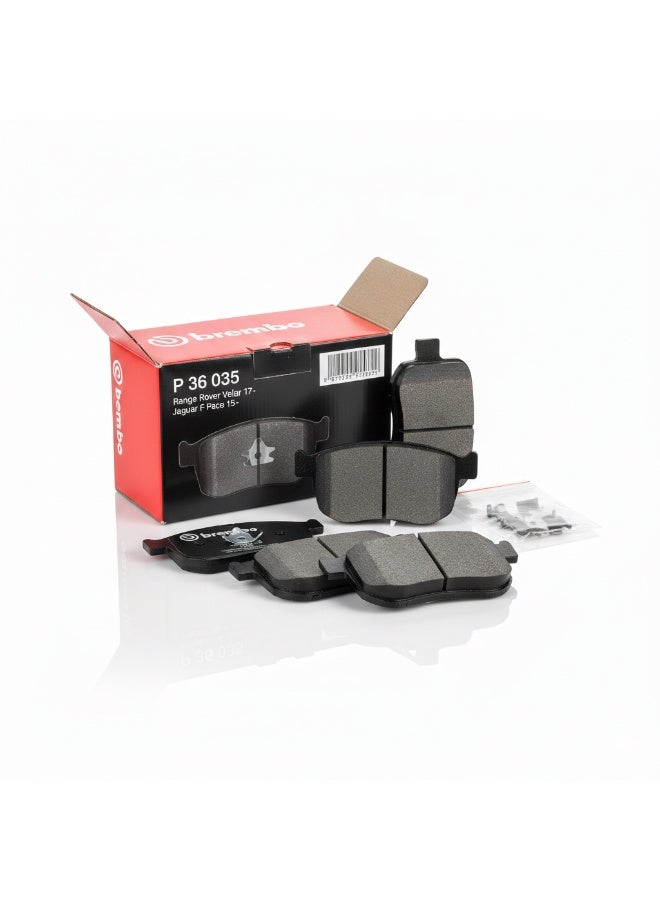بريمبو Brembo Front Brake Pad Set for Range Rover Velar, Jaguar F-Pace, XE & XF - Part No. P36035 - Image 1